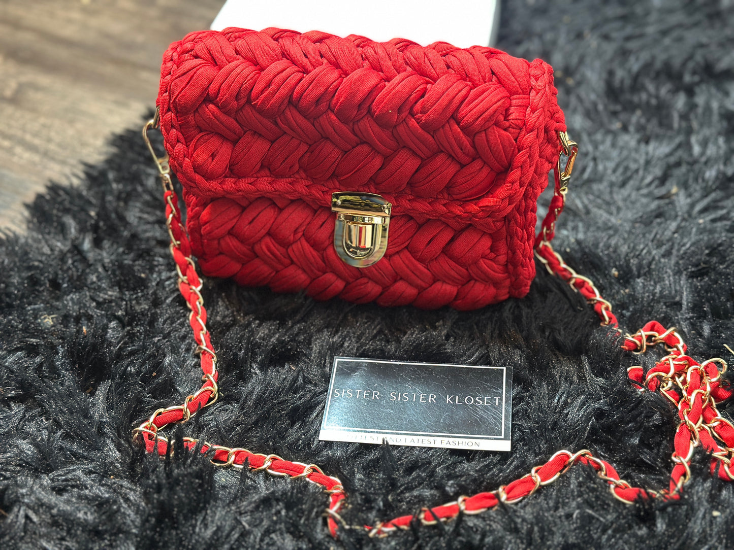 Crochet Red purse