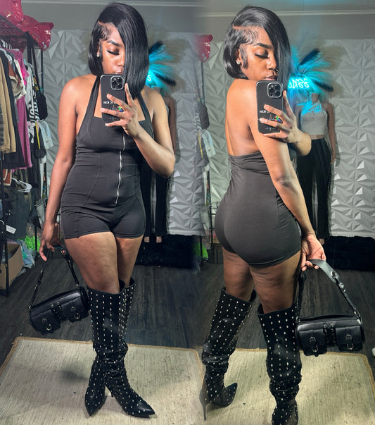 “Look Back At It” stretch romper