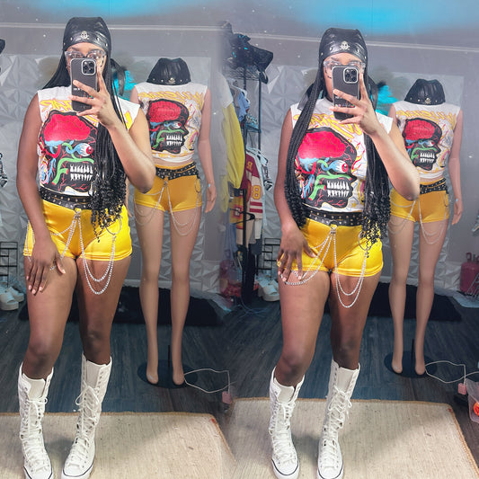 “Hot Girl” satin shorts